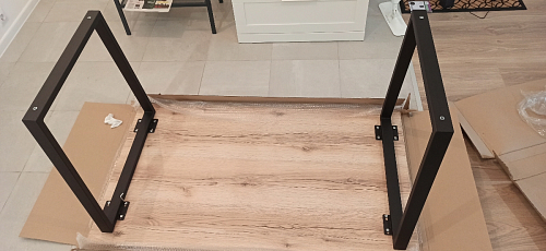 Деревянный стол Лота Лофт 120x75 дуб крафт табачный / черный матовый фото покупателя 461