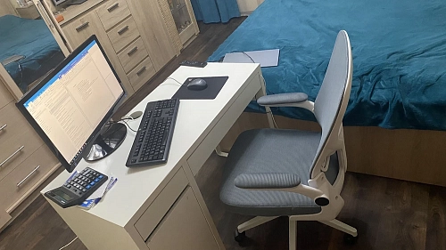 Компьютерное кресло Konfi blue / white фото покупателя 18