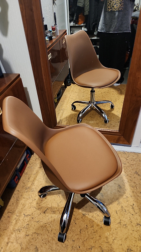 Компьютерное кресло Kolin с подушкой clear / white фото покупателя 484