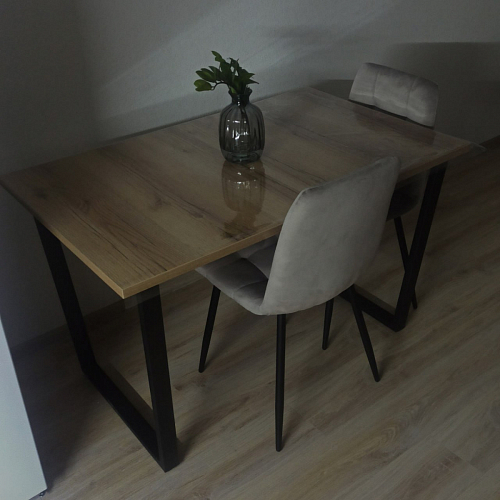 Стол Лота Лофт 120 32 мм бетон / черный матовый фото покупателя 159