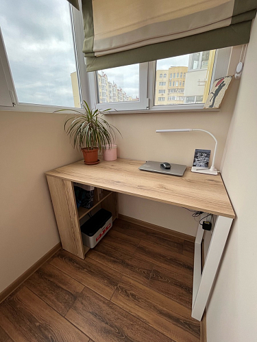 Письменный стол Битти Лофт 116х60х75 креатель / черный матовый фото покупателя 27