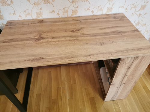 Письменный стол Битти Лофт 116х60х75 дуб вотан / белый матовый фото покупателя 69