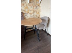 Стул на металлокаркасе Gabi 1 бежевый / черный с серебряными наконечниками фото покупателя 167