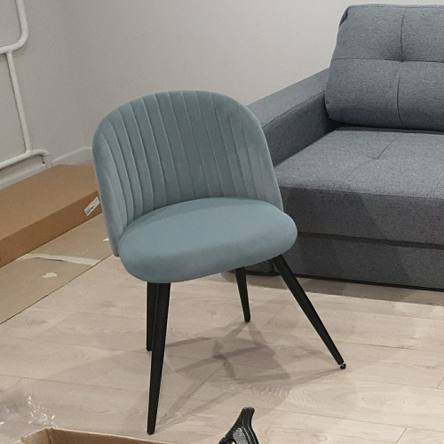 Стул на металлокаркасе Gabi 1 light purple / black / gold фото покупателя 220