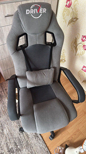 Компьютерное кресло Driver/Драйвер кожзам черный / серый фото покупателя 10