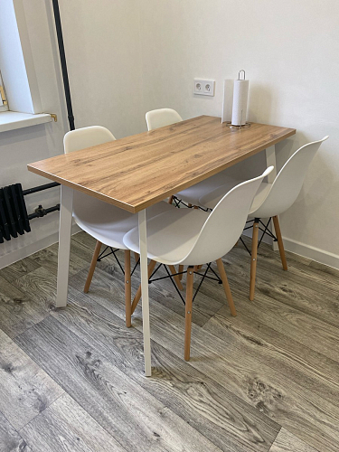 Стол Тринити Лофт 120 32 мм бетон / черный матовый фото покупателя 380