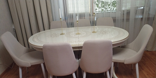 Стул на металлокаркасе Kora light blue / white фото покупателя 336