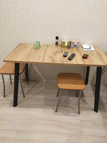 Стол Тринити Лофт 120 32 мм дуб галифакс табако / черный матовый фото покупателя 896