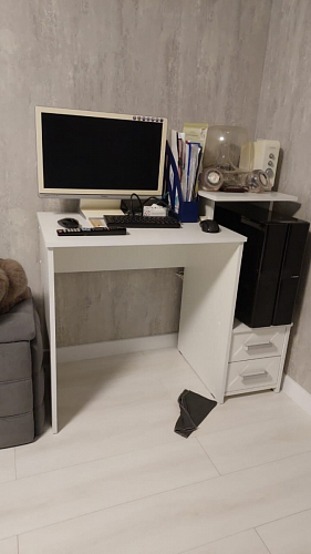 Компьютерный стол Джаз-24 левый дуб молочный фото покупателя 138