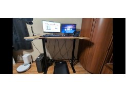 Компьютерный стол Маркос 140х80 светло-серый / черный фото покупателя 28