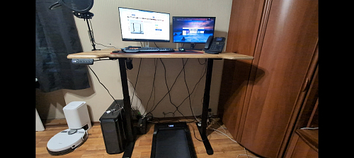 Компьютерный стол Маркос 140х80 голубой / черный фото покупателя 28