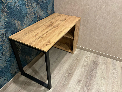 Письменный стол Битти Лофт 116х60х75 дуб вотан / черный матовый фото покупателя 111