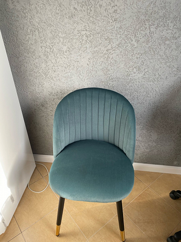 Стул на металлокаркасе Gabi 1 light purple / black / gold фото покупателя 328