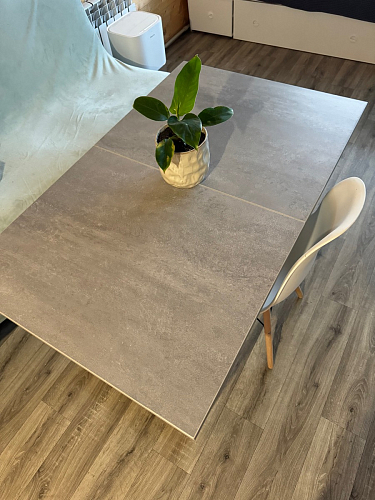 Стол Лота Лофт 140 25 мм черный матовый / бетон фото покупателя 765