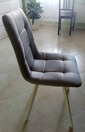 Стул на металлокаркасе Чилли К черный / зеленый фото покупателя 689