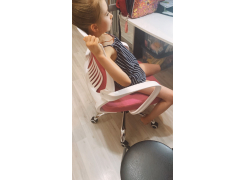 Компьютерное кресло Ergoplus белое / голубое фото покупателя 17