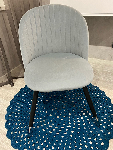 Стул на металлокаркасе Gabi 1 line light blue / black фото покупателя 205