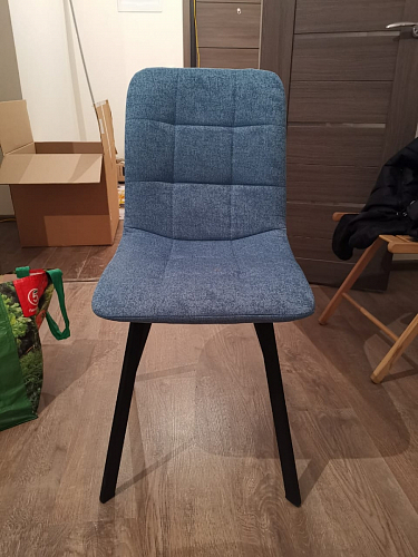 Стул на металлокаркасе Bruk light blue / black фото покупателя 4