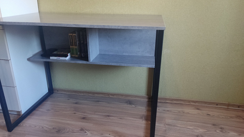 Письменный стол Клер Лофт дуб делано светлый / белый матовый фото покупателя 6