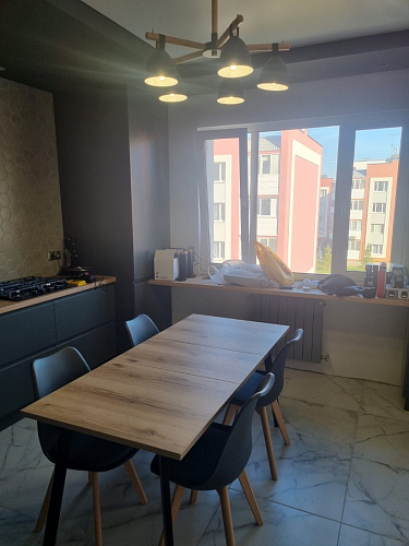 Стол раскладной Колон Лофт 120 32 мм дуб галифакс табако / черный матовый фото покупателя 1