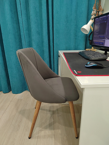 Стул на металлокаркасе Morgan light blue / black фото покупателя 4