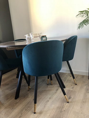 Стул на металлокаркасе Gabi latte / gold / black фото покупателя 888