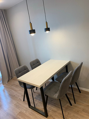 Стул на металлокаркасе Чилли К черный / зеленый фото покупателя 356