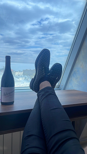 Письменный стол Леон Лофт дуб делано светлый / белый матовый фото покупателя 150