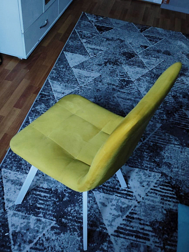 Стул на металлокаркасе Чилли синяя ткань / белый фото покупателя 963