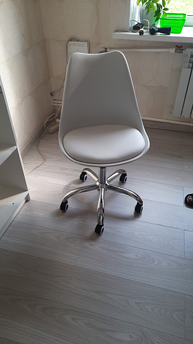 Компьютерное кресло Kolin с подушкой clear / white фото покупателя 358