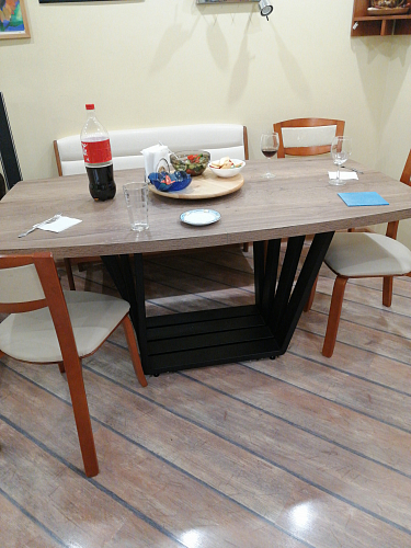 Деревянный стол Эудес 160(205)х90 сабия / черный фото покупателя 30