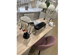 Стул на металлокаркасе Gabi 1 бежевый / черный с серебряными наконечниками фото покупателя 725