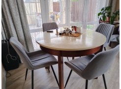 Стул на металлокаркасе Вейв светло-серый (hl 63) / 10К черный каркас фото покупателя 69