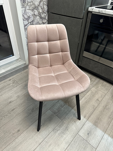 Стул на металлокаркасе Челси бежевый / белый каркас фото покупателя 130