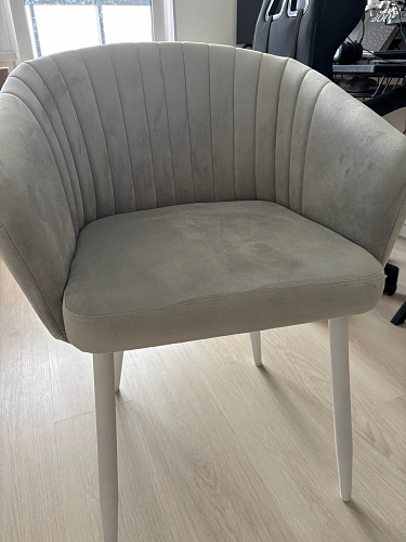 Кресло Корсо темно-серое / белый каркас фото покупателя 1