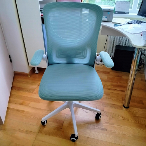 Компьютерное кресло Konfi light gray / blue / white фото покупателя 192