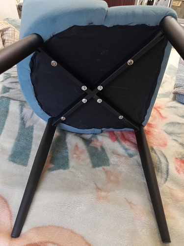 Стул на металлокаркасе Kora dark gray / black фото покупателя 101