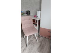 Стул на металлокаркасе Чилли синяя ткань / белый фото покупателя 663