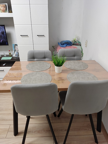 Стул на металлокаркасе Чилли К черный / зеленый фото покупателя 554