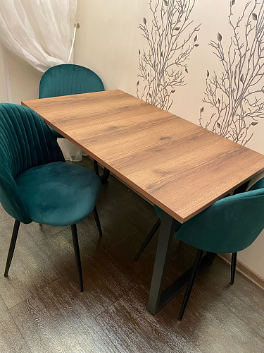 Деревянный стол Лота Лофт 120x75 дуб крафт табачный / черный матовый фото покупателя 929