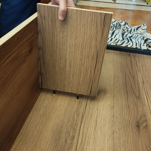 Письменный стол Клер Лофт дуб делано темный / черный матовый фото покупателя 18