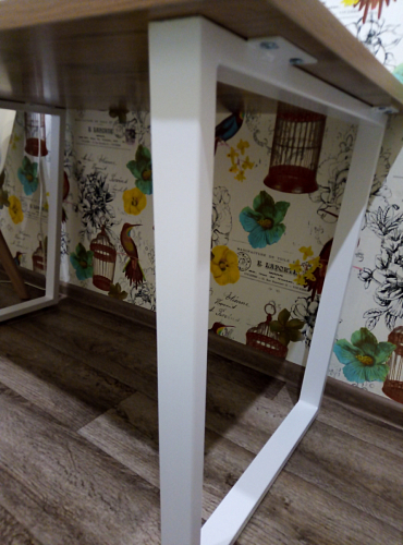 Деревянный стол Лота Лофт 120х75 белый матовый / дуб крафт золотой фото покупателя 78