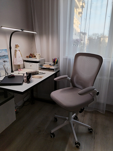 Компьютерное кресло Konfi light gray / blue / white фото покупателя 183