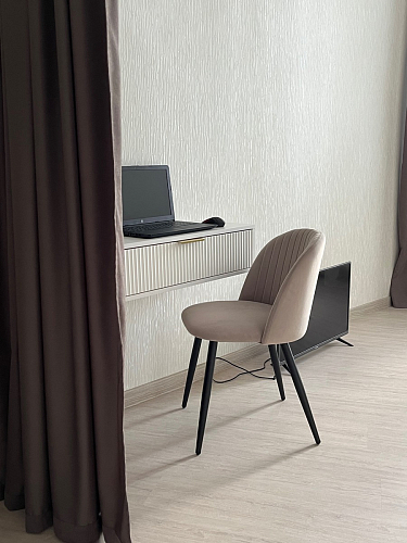 Стул на металлокаркасе Gabi dark beige / black / silver фото покупателя 828