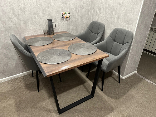 Деревянный стол Лота Лофт 140х80 дуб крафт табачный / черный матовый фото покупателя 705