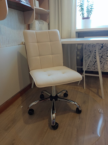 Компьютерное кресло One/Ван флок молочный 4 фото покупателя 55