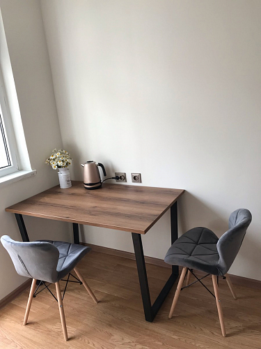 Деревянный стол Лота Лофт 140х80 дуб крафт табачный / черный матовый фото покупателя 597