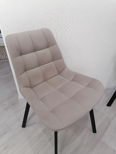 Стул на металлокаркасе Челси велюр коричневый / черный каркас фото покупателя 8