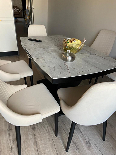 Стул на металлокаркасе Kora dark gray / black фото покупателя 470