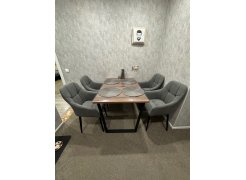 Стол Лота Лофт 140 25 мм черный матовый / бетон фото покупателя 702